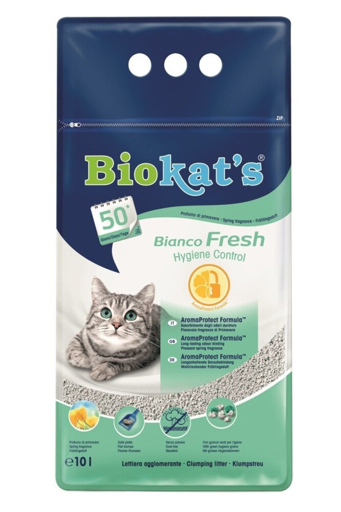 Biokat's Bianco Fresh Topaklanan Kedi Kumu 10 LT | SRC: Barcode: 4002064617329